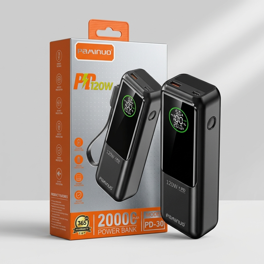 Batterie externe Paminuo PD-30 20000mAh 120W