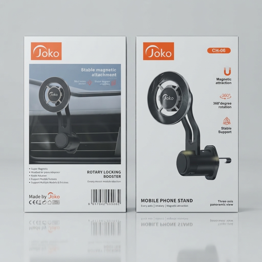 Joko CH-06 magnetic car phone holder with hooked locking mechanism