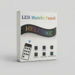 Flexible LED matrix display panel with multi-color digital display