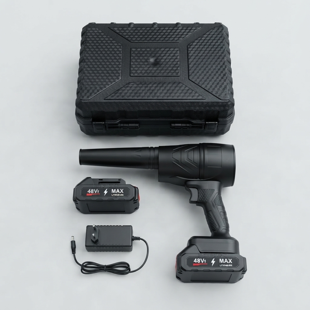 48Vf cordless blower set with batteries and case