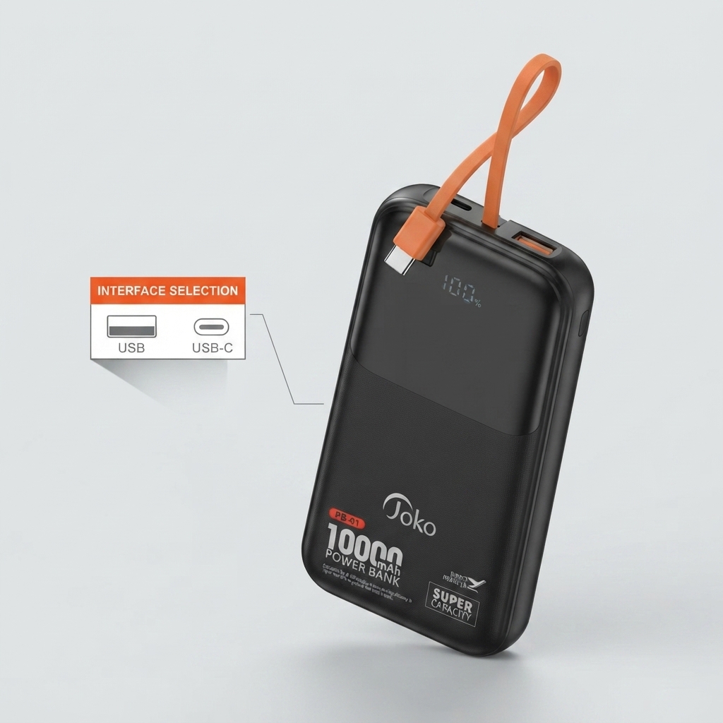 Joko PB-01 10000 mAh Power Bank with digital display