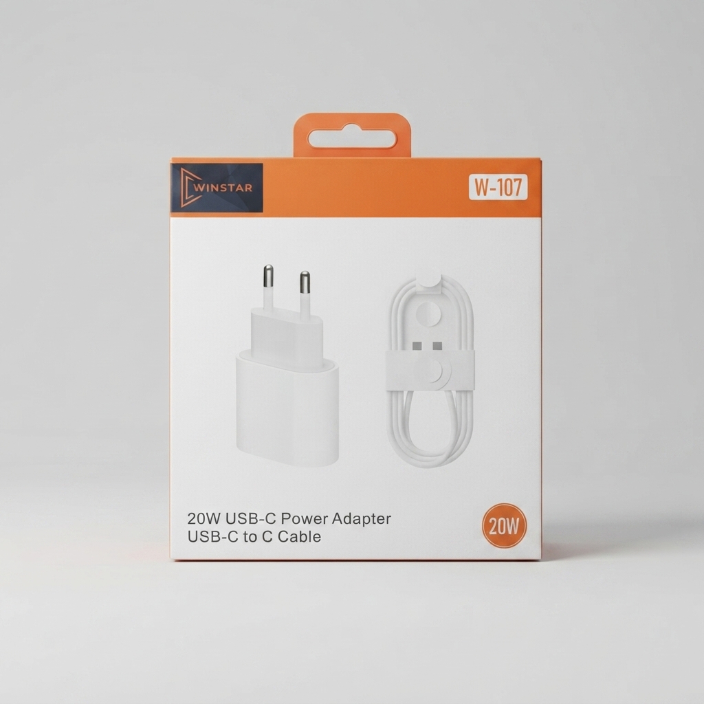 Winstar W-107 20W USB-C Power Adapter with cable