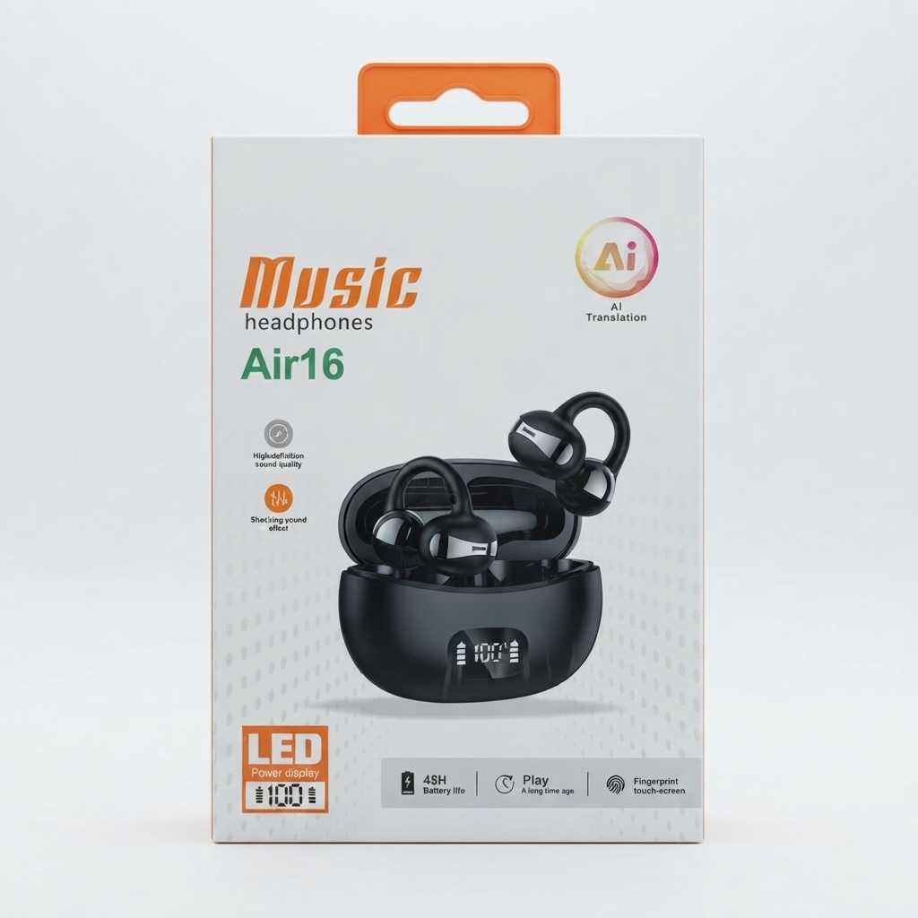 Air16 Wireless Headphones with LED Power Display