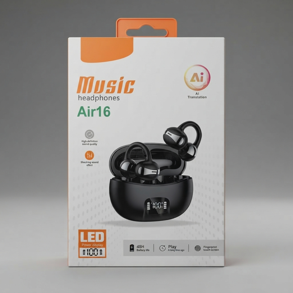 Air16 Wireless Headphones with LED Power Display