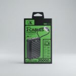 GK CP-002 20000mAh power bank with built-in cables