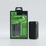 GK CP-002 20000mAh power bank with built-in cables
