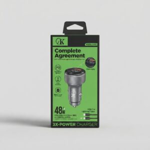 GK CR-011 48W fast car charger with digital display
