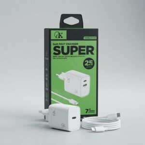 GK CH-013 25W GaN fast charger with 1m cable