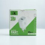 CK CH-012 18W fast USB wall charger white housing EU plug