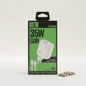 GK 35W GaN Fast Charger CH-014 with USB-C cable