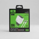GK 30W GaN Fast Charger with USB-C Cable