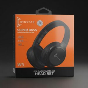Winstar W3 foldable wireless headphones in black