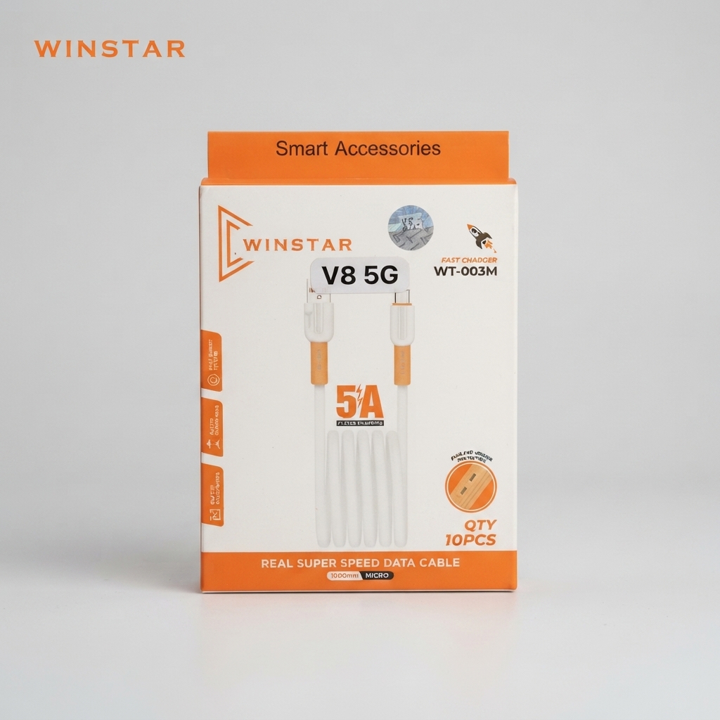 Winstar WT-003M Micro-USB cable 10-piece box packaging Winstar WT-003M Micro-USB Cable 5A 1000mm pack of 10