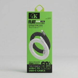 CK K-005 60W USB-C to USB-C Flat Cable 1m