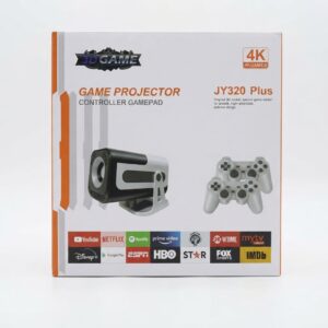 JY320 Plus game projector with gamepad controllers