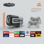 JY320 Plus game projector with gamepad controllers