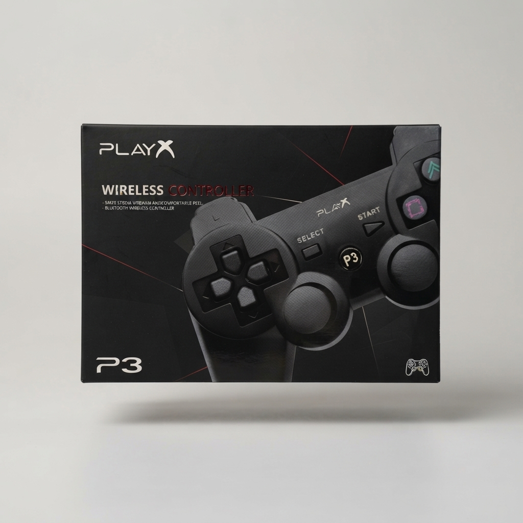 Boîte de la manette sans fil P3 PLAYX noire avec Bluetooth Manette sans fil Bluetooth PLAYX P3