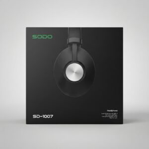 Casque audio SODO SD-1007 noir et argenté