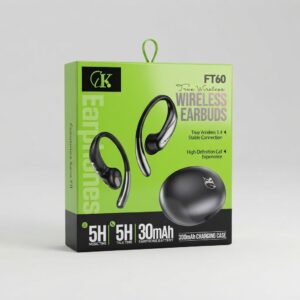 Écouteurs sans fil FT60 True Wireless avec boîtier de charge