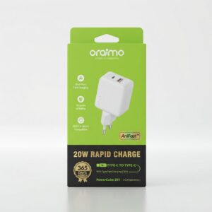 Chargeur Oraimo PowerCube 201 20W double port avec câble Type-C