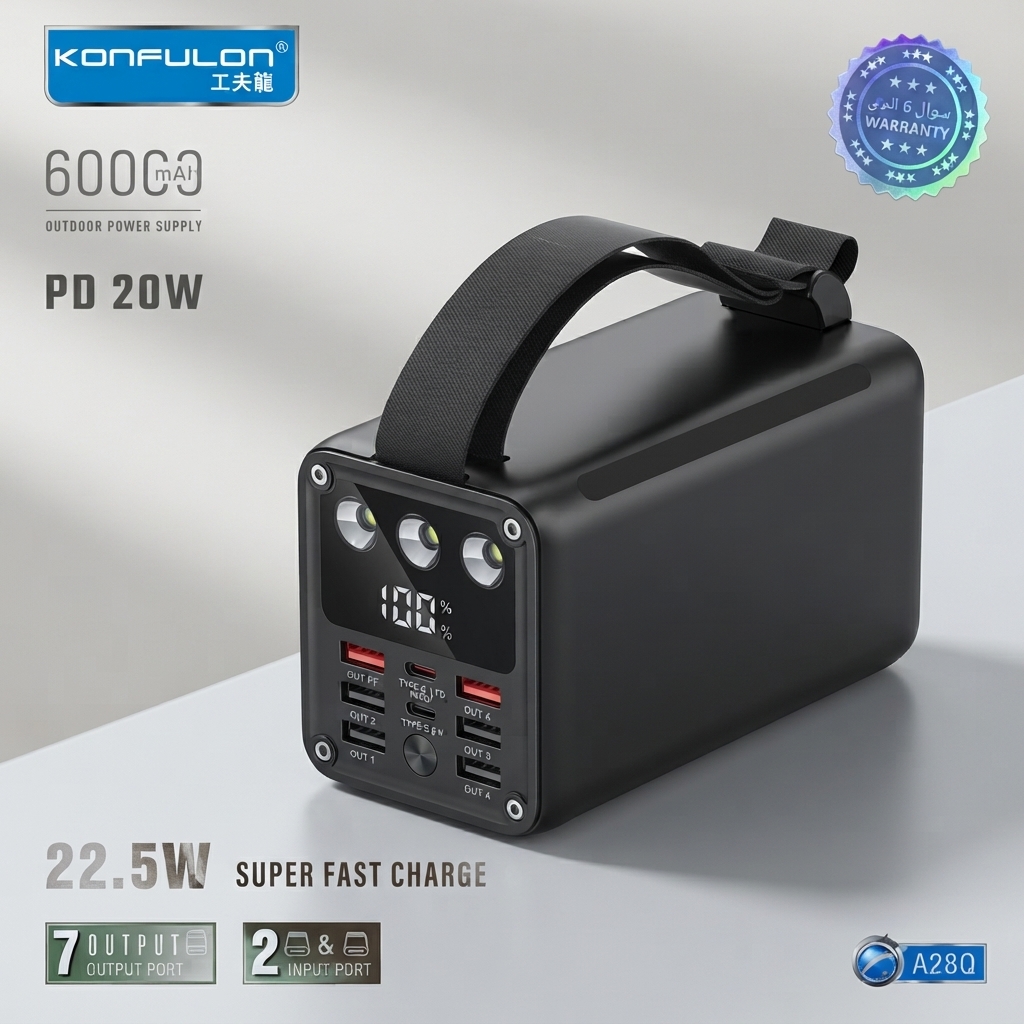 Batterie externe Konfulon A28Q 60000 mAh