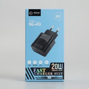 Chargeur rapide 20W NIMO NG-A13 avec câble Type-C vers Type-C
